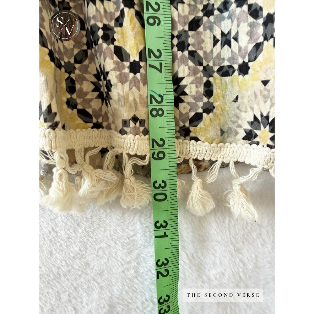 World Unity Boho Graphic  Live and Let Live Scoop Neck Printed Poncho Plus Size - Picture 6 of 9